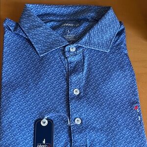 johnnie-O Men's Blue Golf Shirt